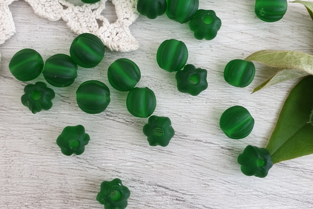 бусины стеклянные тыквы