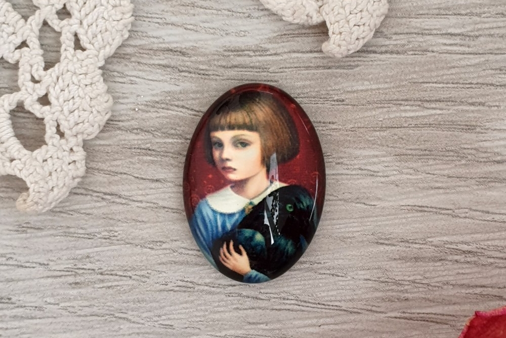 стеклянный кабошон