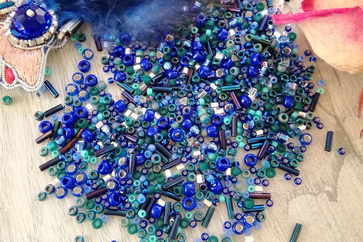 бисер японский toxo микс 3224 сине-зеленый