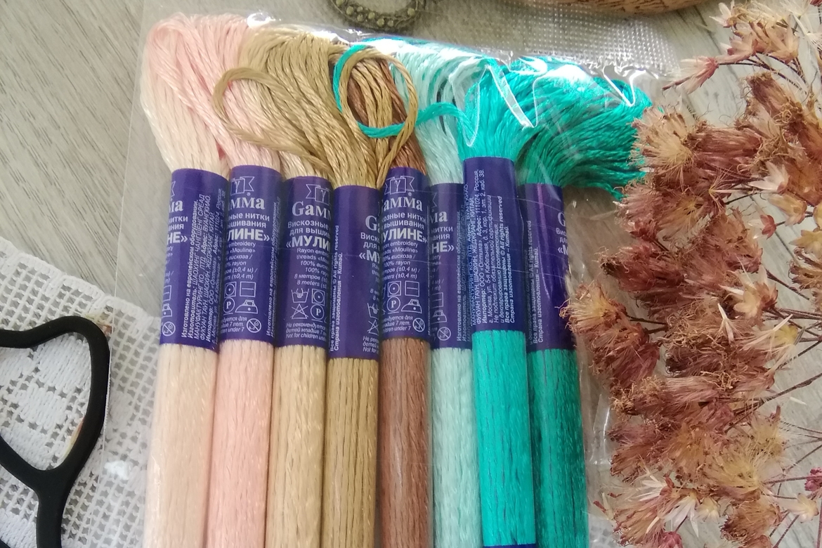 нитки мулине вискозные