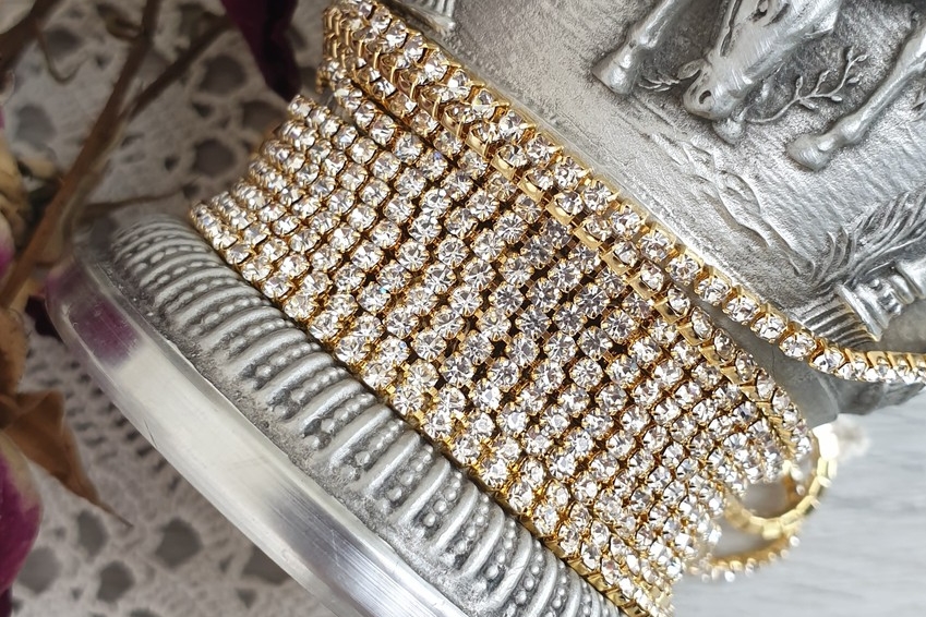 стразовая лента, стразовая цепь