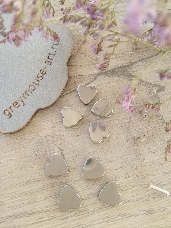 Бусины гематит сердечки (bsg004)