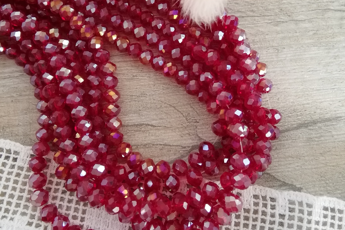 Рондели, бусины, бусины граненые