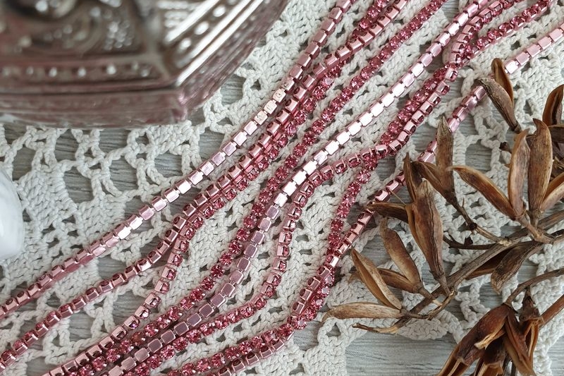 стразовая лента, стразовая цепь