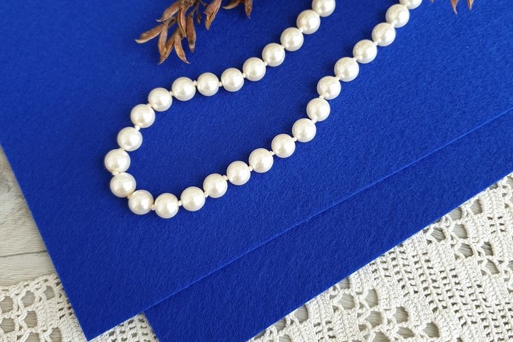 Фетр жесткий, толщина 1,2 мм. Цвет синий