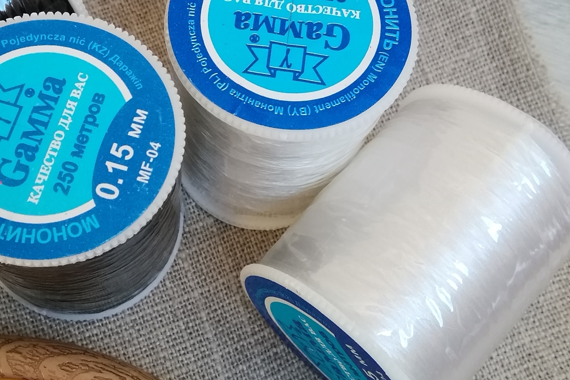 Мононить Gamma 100% нейлон, прозрачная. Толщина 0,15мм