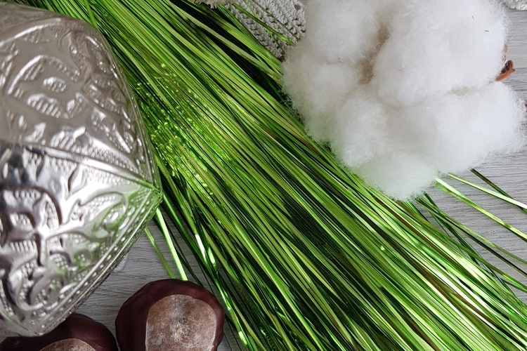 Бить для вышивки зеленая