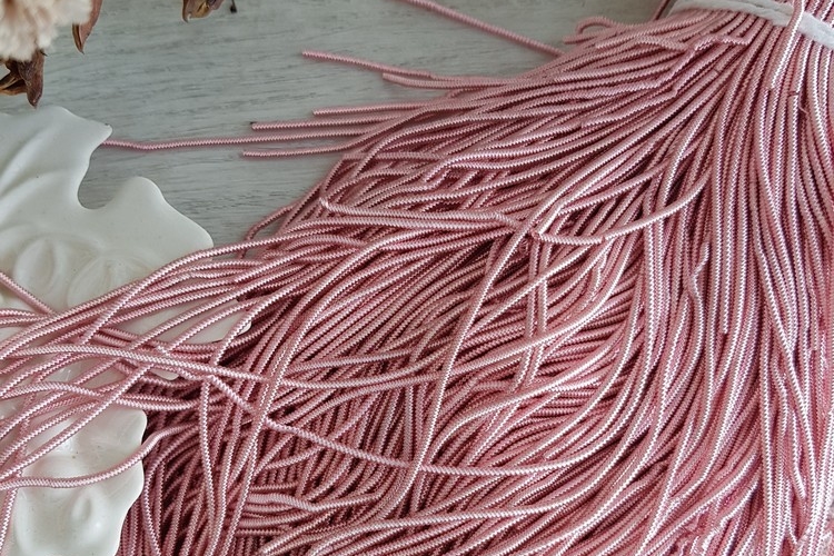 Канитель фигурная, зиг-заг, цвет розовый, размер 1,2мм