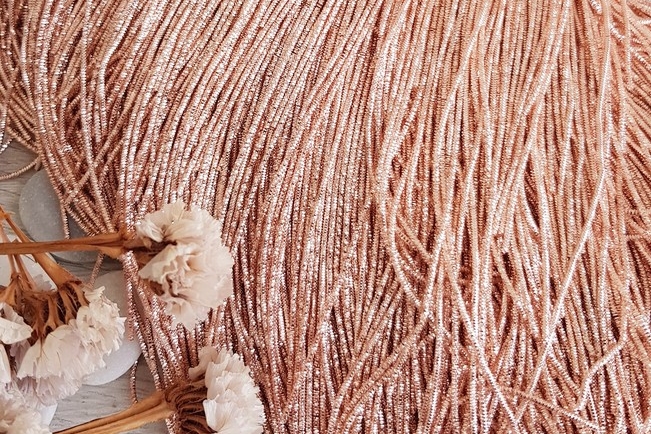 Трунцал четырехгранный, цвет- розовое золото, размер 0,7мм