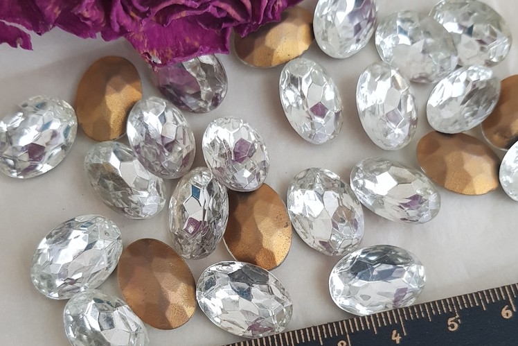 Кристаллы чешские, антикварные, прозрачные