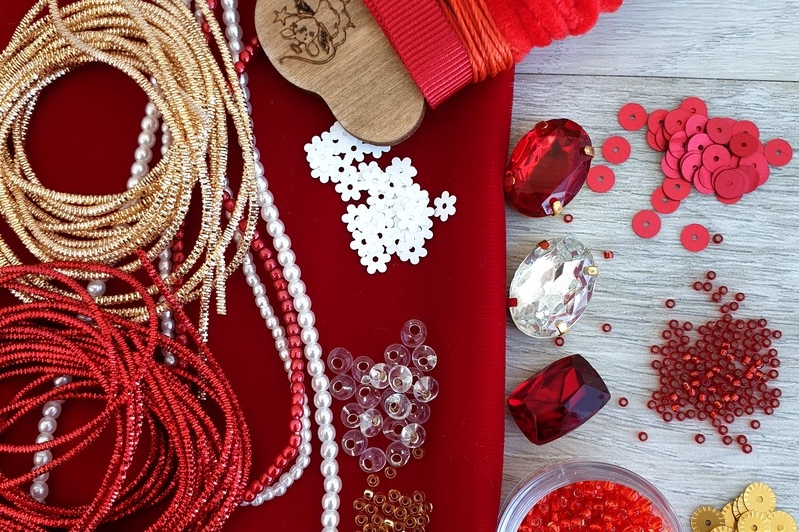 набор материалов для броши