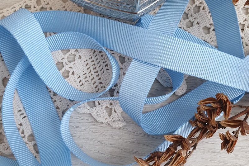 лента репсовая голубая