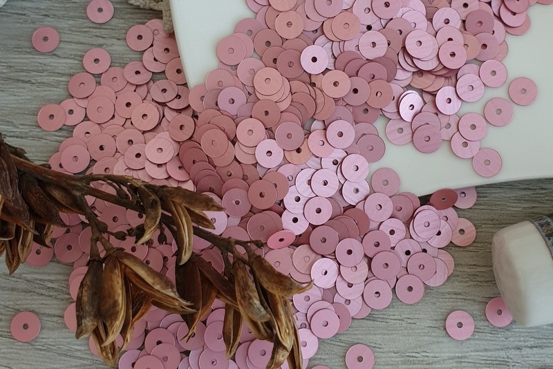 итальянские пайетки розовые