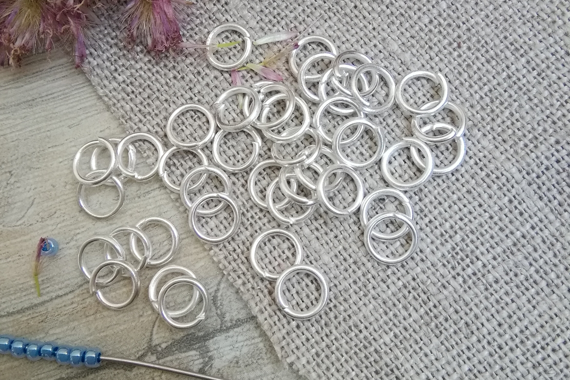 Кольца соединительные, диаметр 7мм, Цвет - серебро