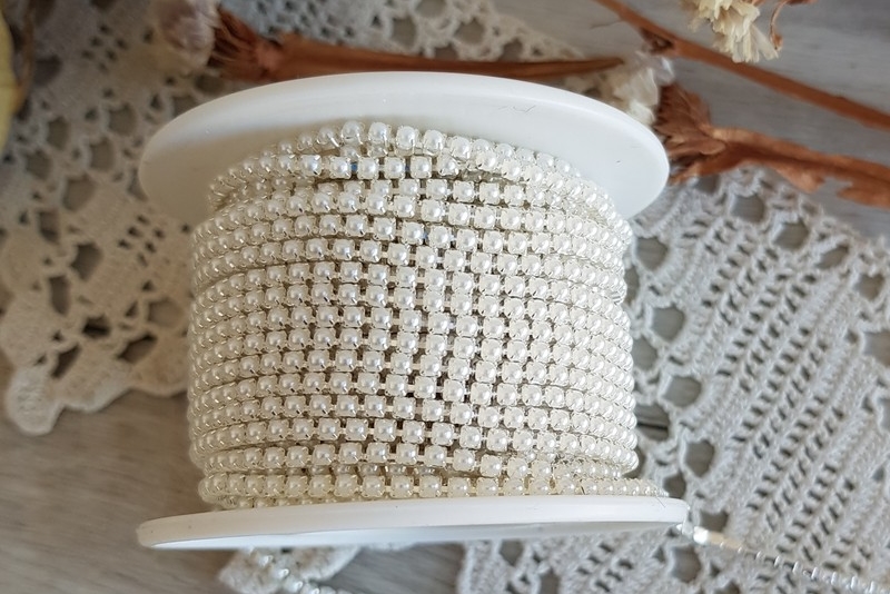 жемчужная лента, стразовая цепь
