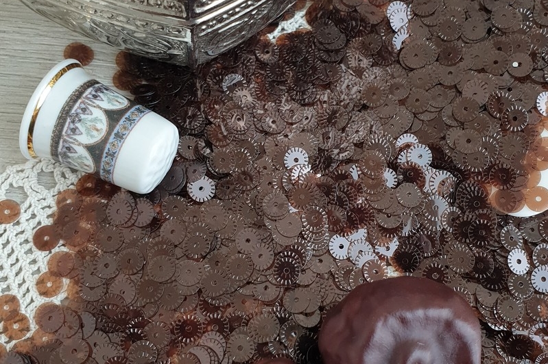 итальянские пайетки рифленые