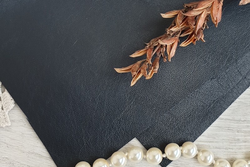 натуральная итальянская кожа черная