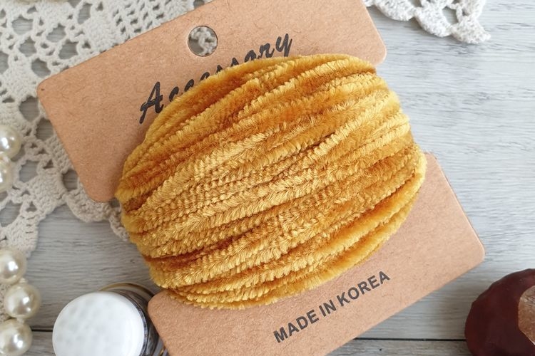 синель медовая, для вышивки, корея