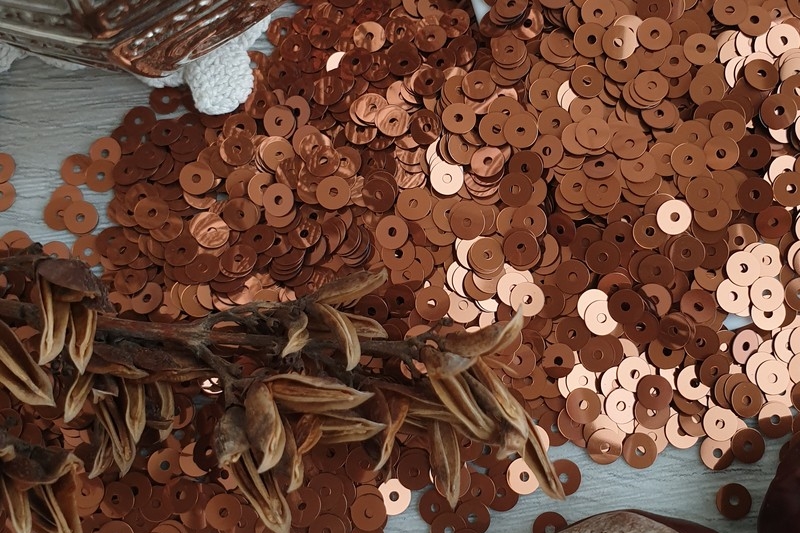 итальянские пайетки шоколадные бронза