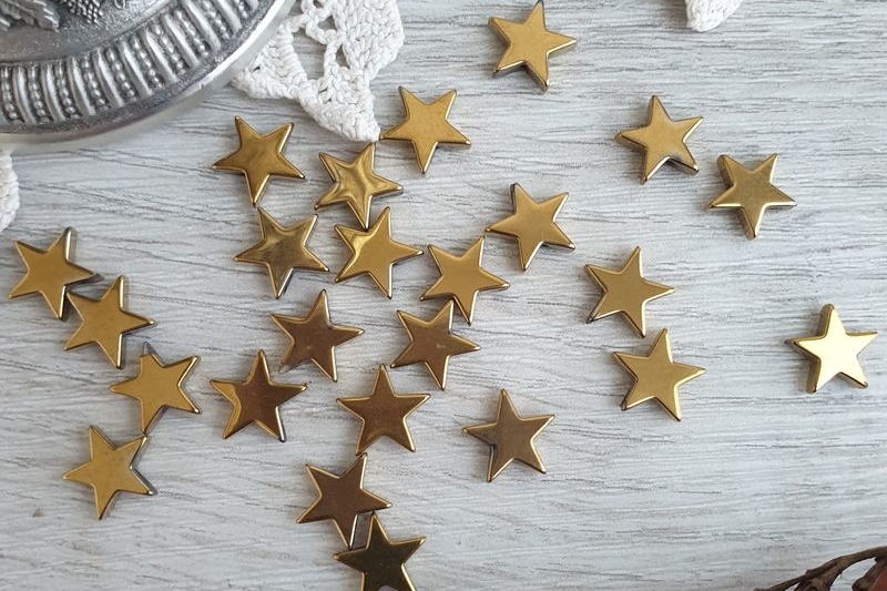 бусины гематит звездочки