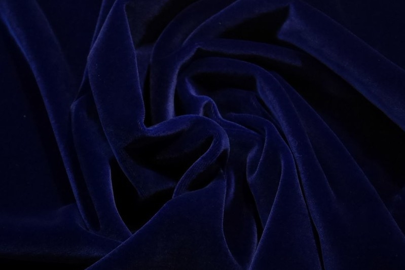 бархат синий с эластаном