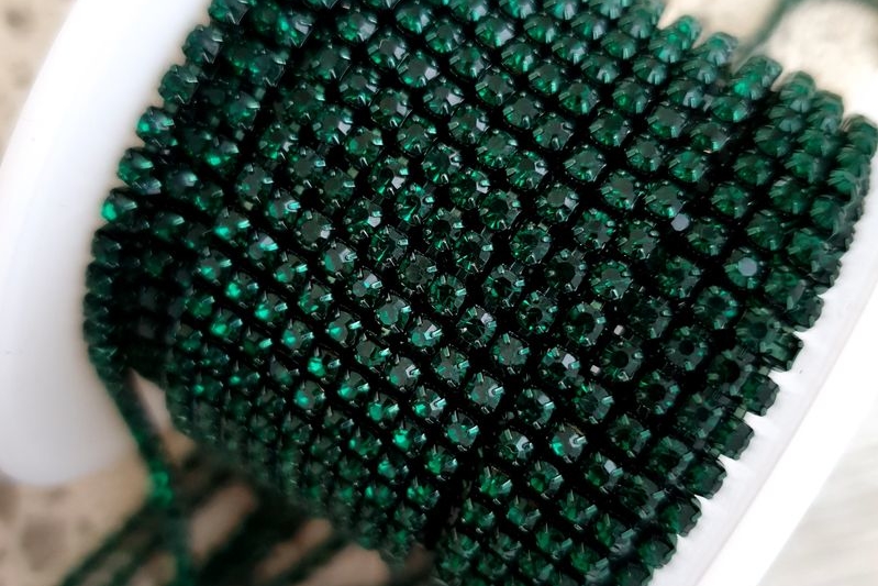 стразовая цепочка, стразовая лента