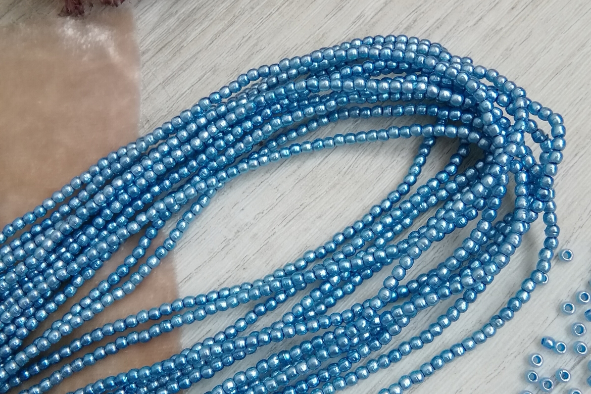 Жемчуг искусственный, чешский жемчуг. Диаметр 2мм