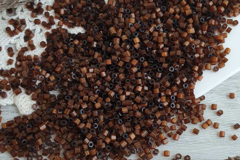 чешский бисер сатиновая рубка