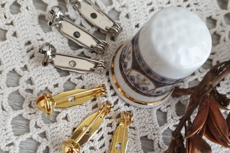 японские булавки, основы для броши