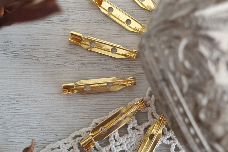 японские булавки, основы для броши 25 мм