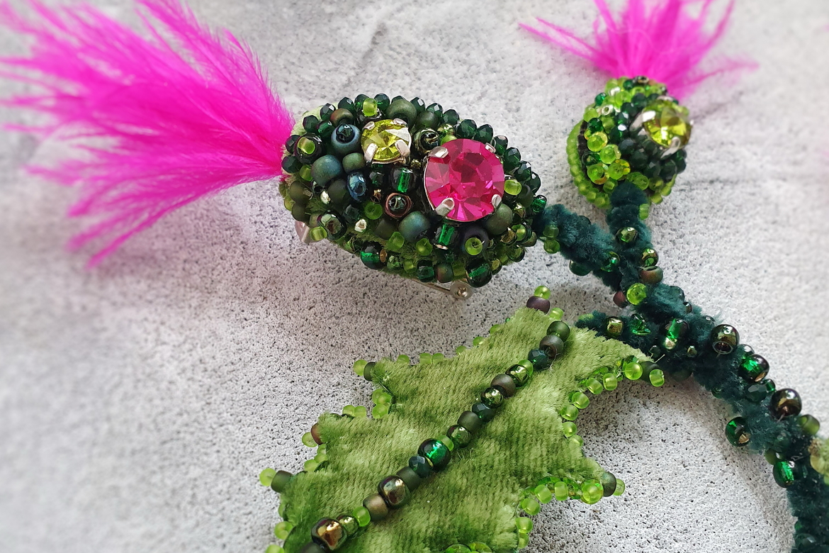 Материалы для броши Чертополох