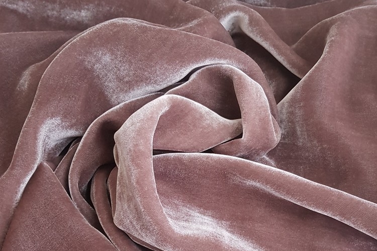 Шёлковый бархат на шифоновой основе, французский