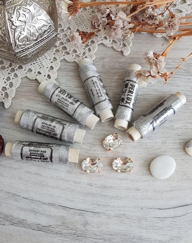 Нитки металлизированные на катушке nm001