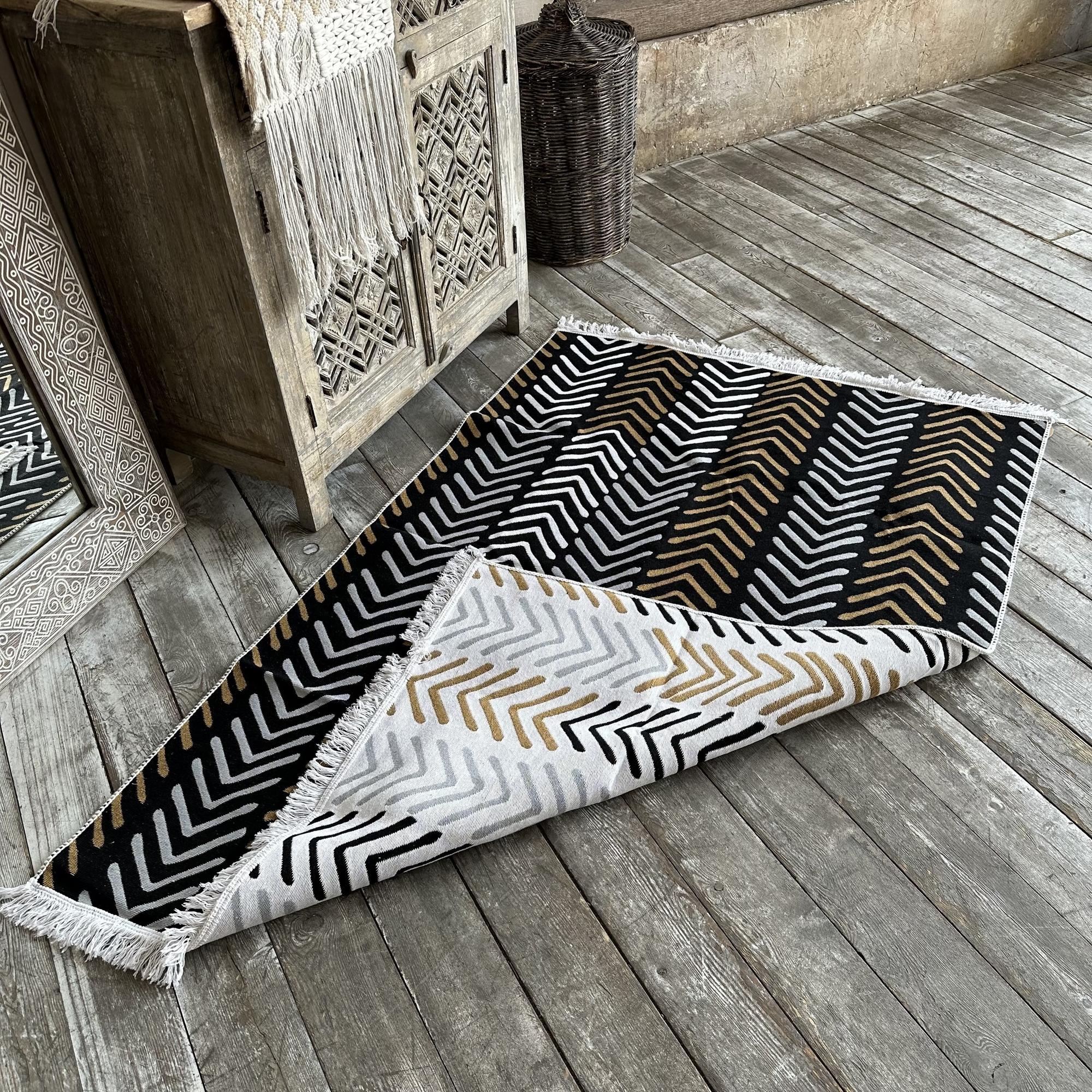Килим Премиум ECO Hali White Black 120x180 см