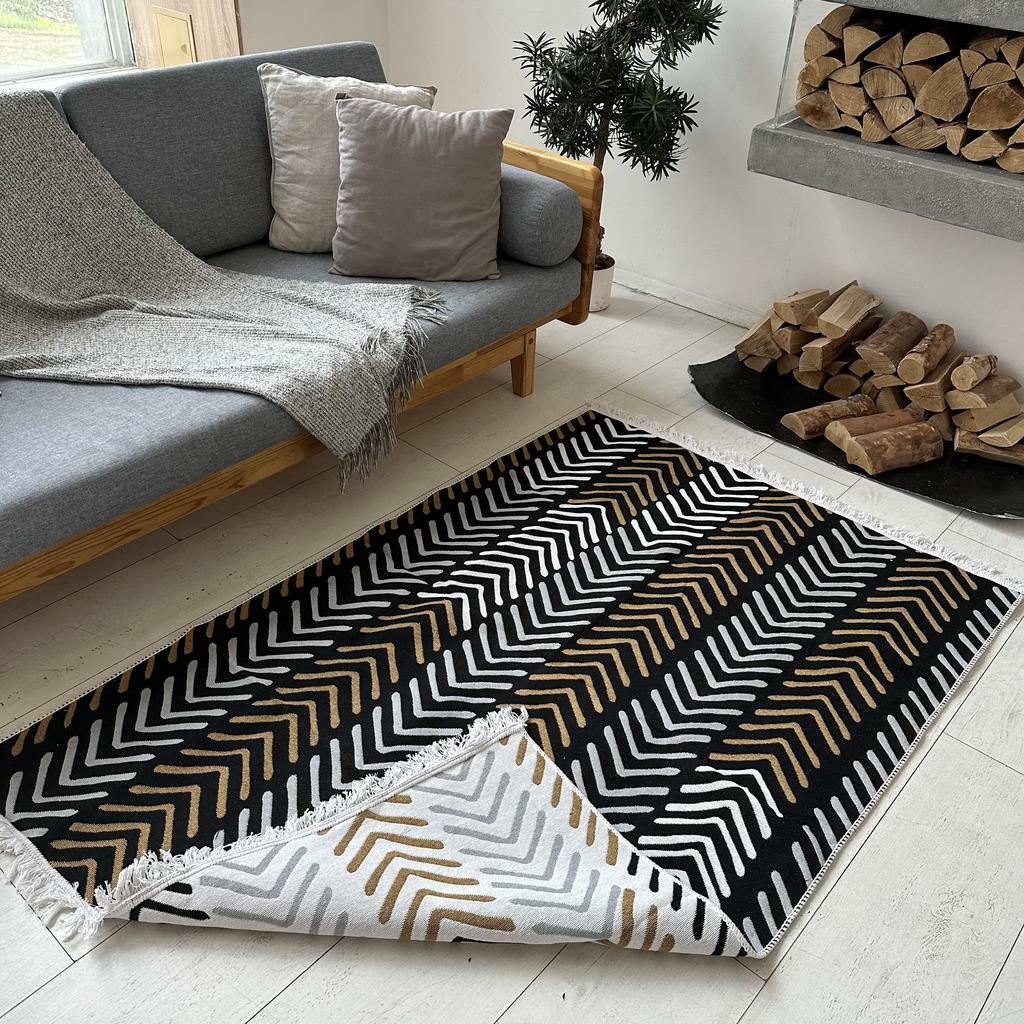Килим Премиум ECO Hali White Black 160х230 см