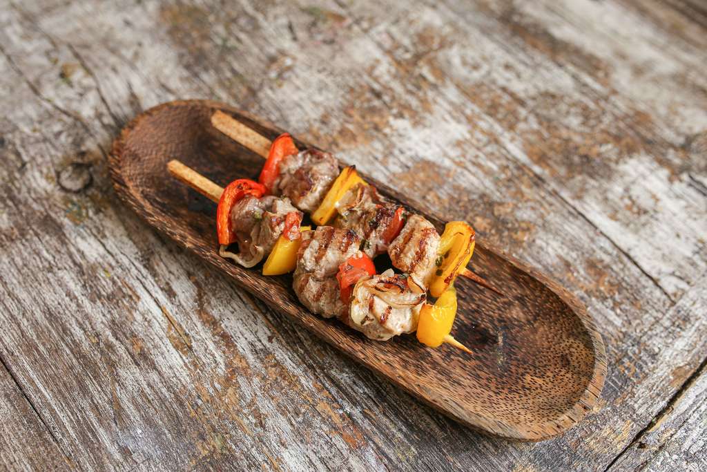 Мини-шашлычок из свинины