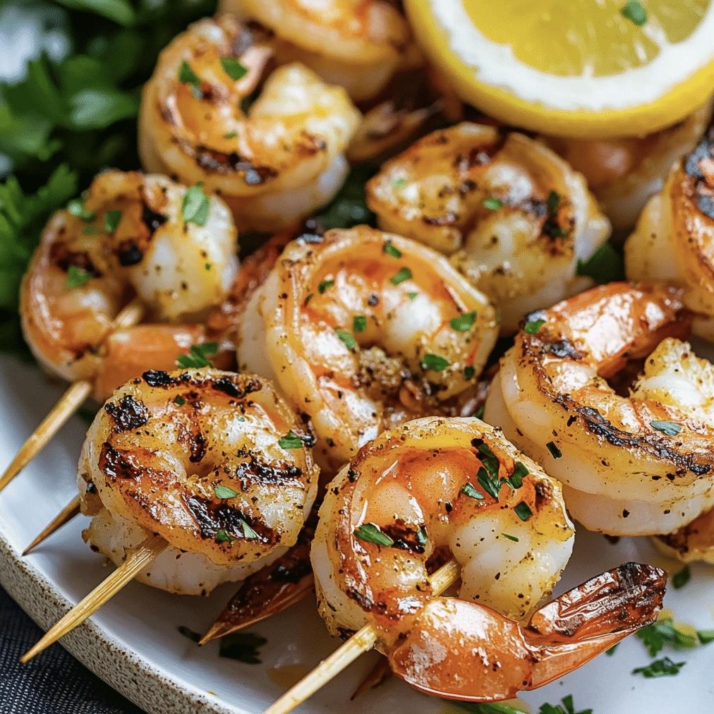 Мини-шашлычок из креветок