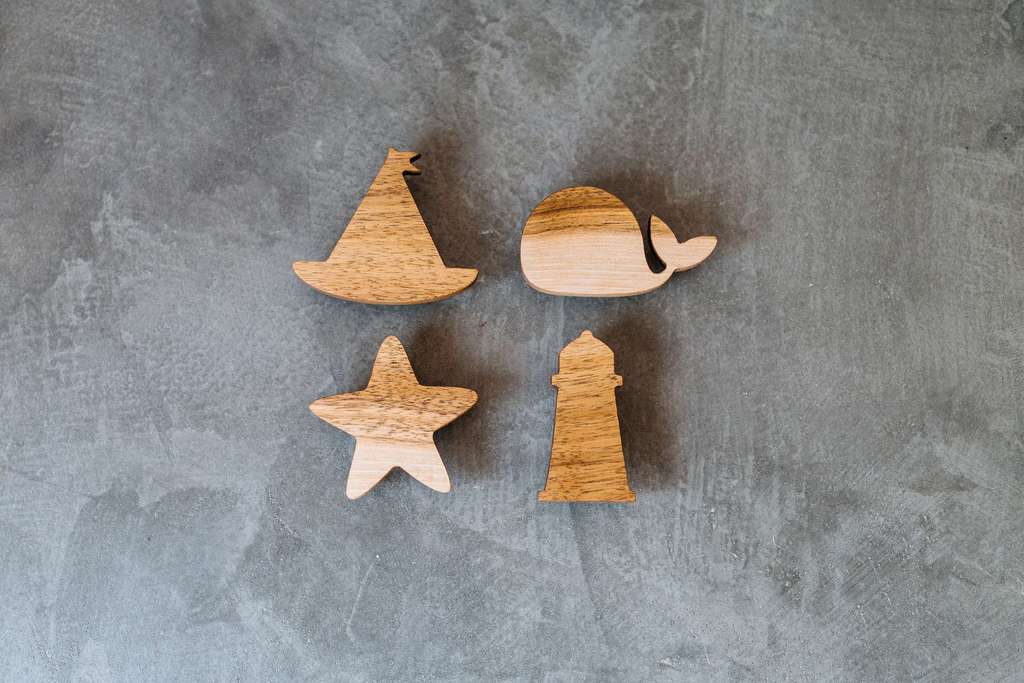 Набор деревянных крючков «Море»