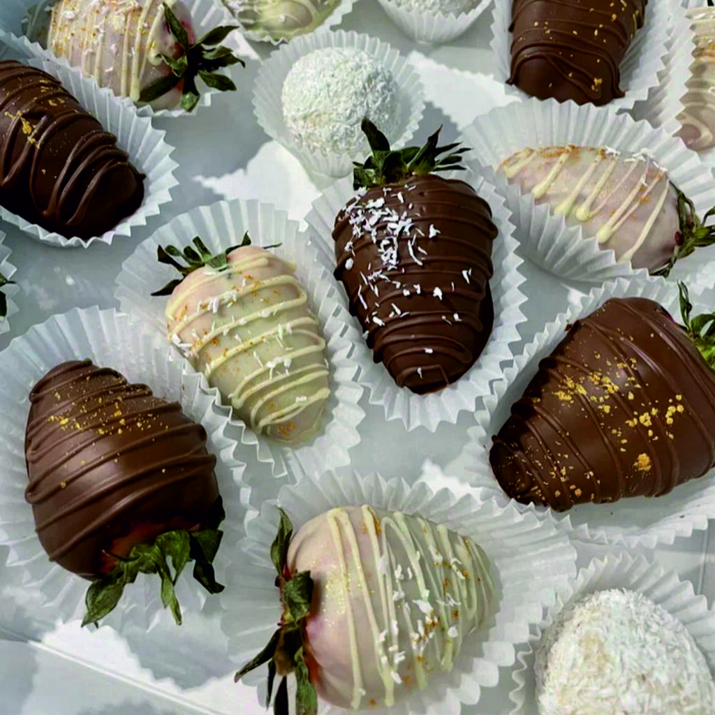 ПП-vegan клубника и бананы в Raw-шоколаде