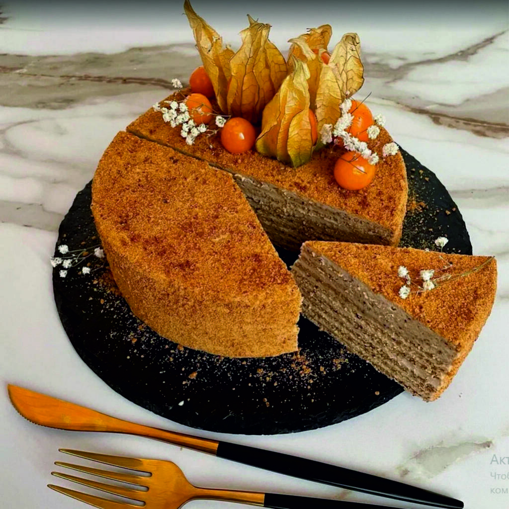 Vegan-ПП торт "Медовик классический" с МЕДОМ