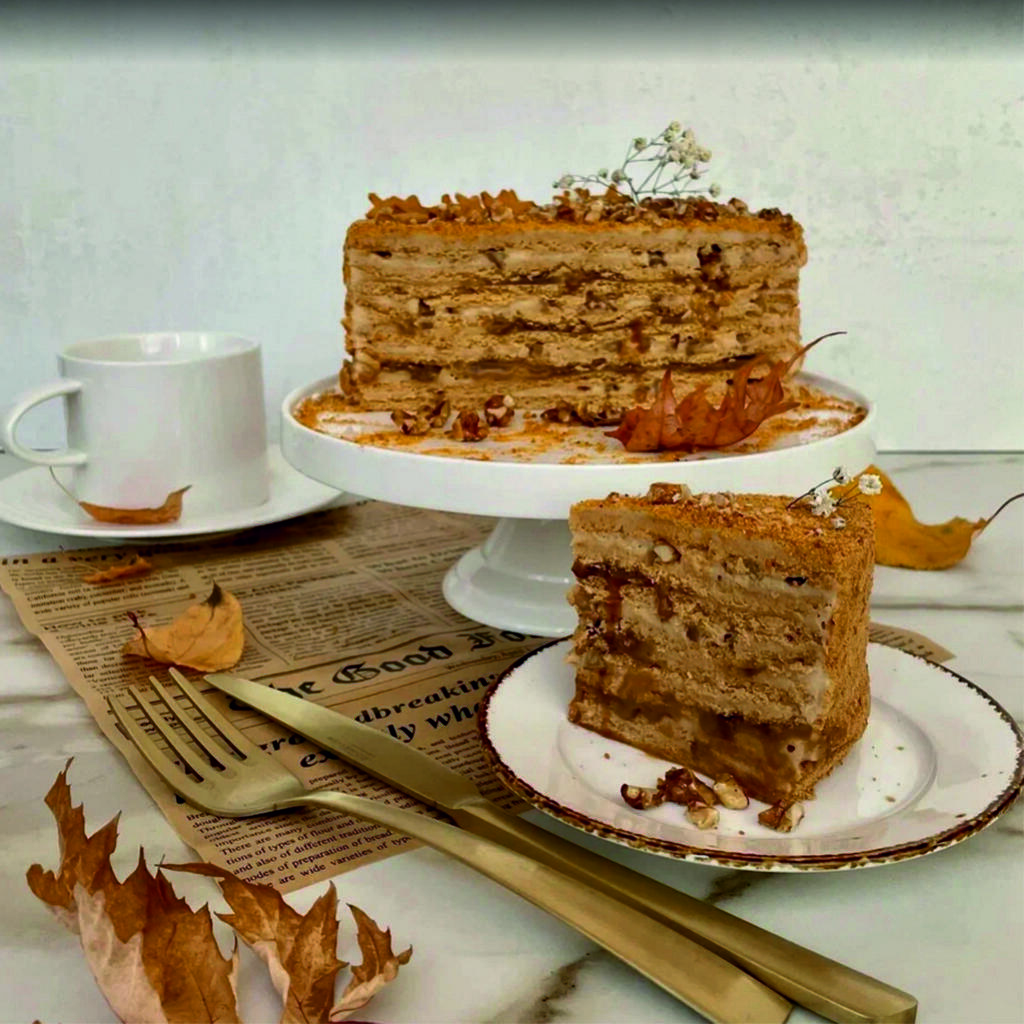 Vegan-ПП торт "Медовик карамельный"