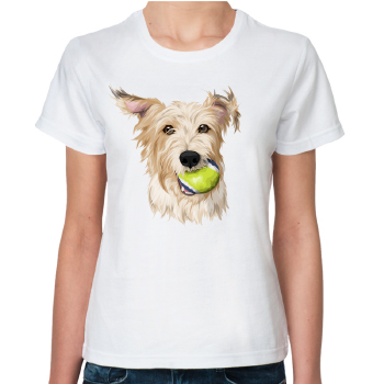 женская футболка с портретом любимого питомца