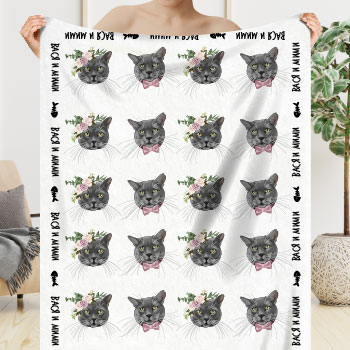 Плед с рисунком на заказ с двумя кошками