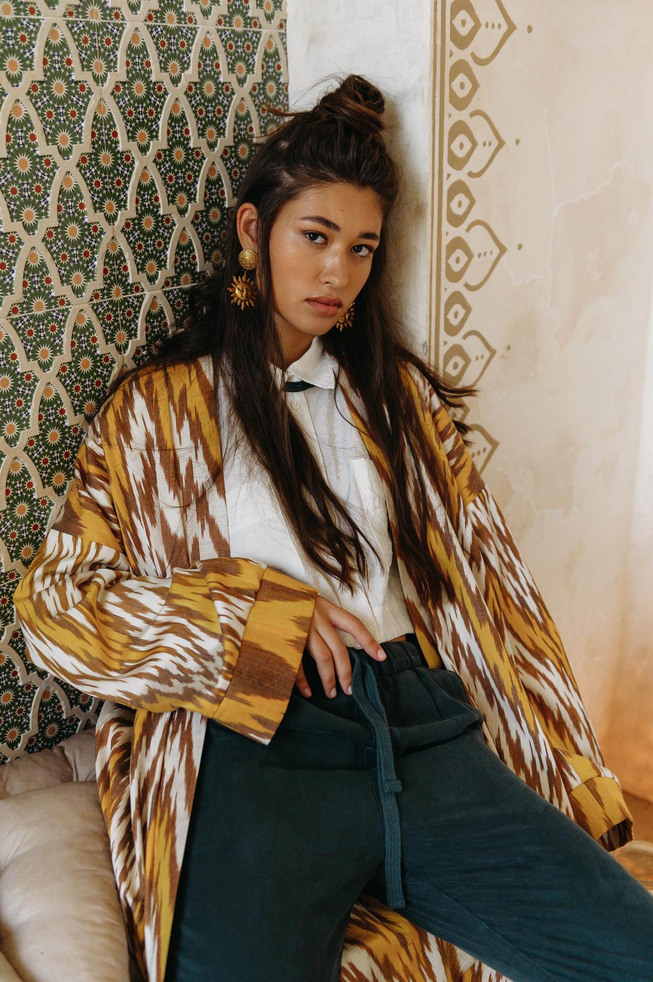 Шелковое кимоно FIRE