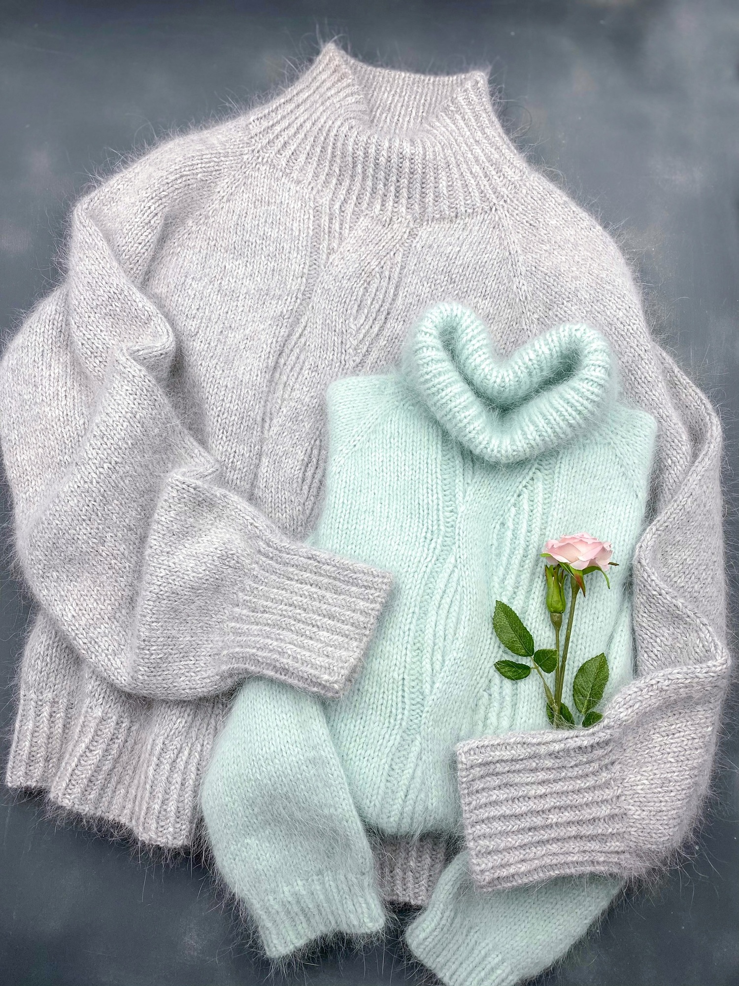 КОМБО 2 МК взрослый/детский свитер "Wave"/"Baby Wave"