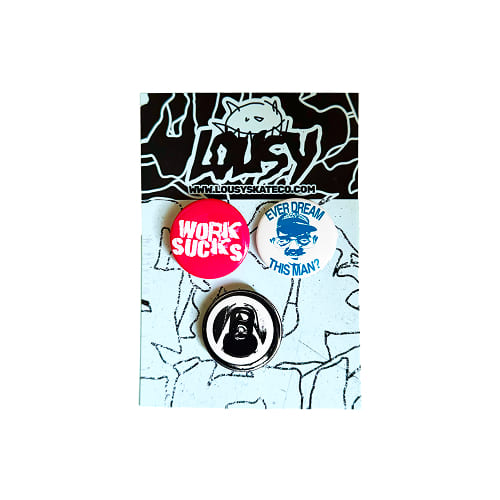 значки Lousy Button Pins Work Sucks