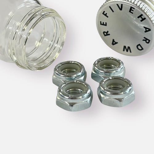 набор Five Hardware гайки на ось 4шт Silver