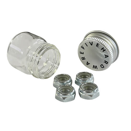 набор Five Hardware гайки на ось 4шт Silver