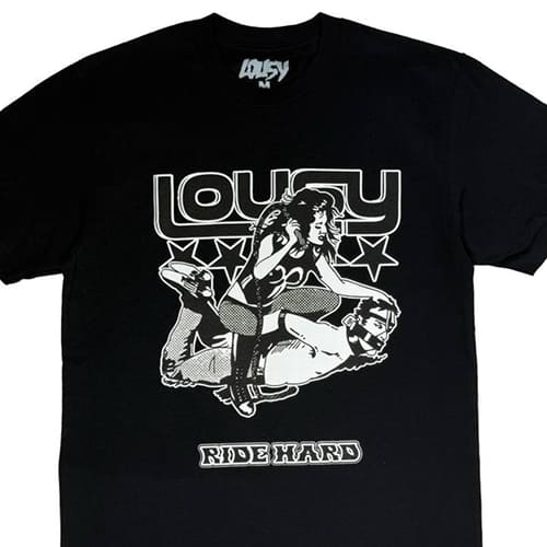 футболка Lousy Ride Hard Tee Black