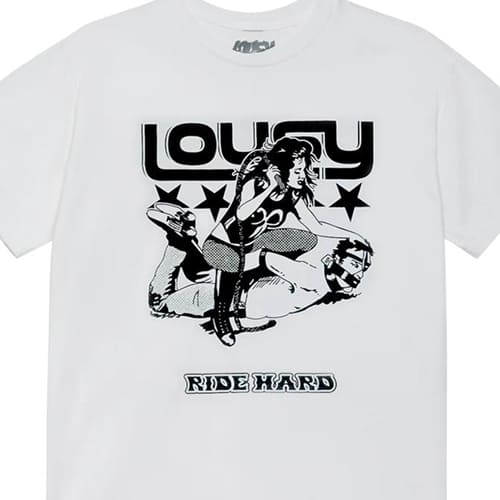 футболка Lousy Ride Hard Tee White